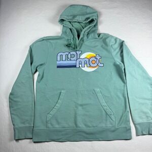 Marmot Graphic Logo Hoodie Sage Green Pullover Sweatshirt Medium M